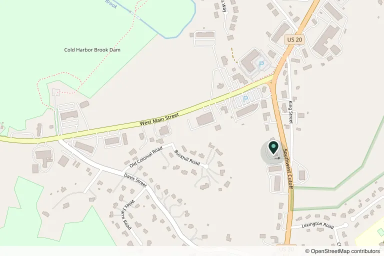 Map of the studio's location in Northborough, MA